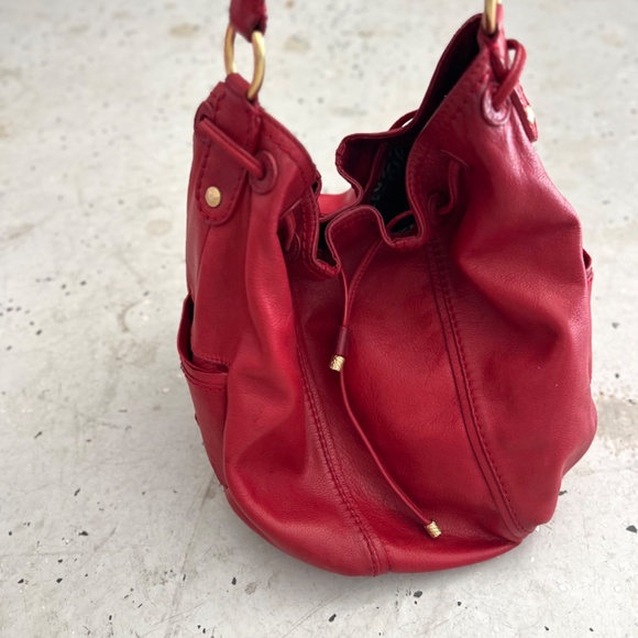 Slouchy Buttery Soft Genuine Leather Hobo Bucket Bag - Picture 11 of 11